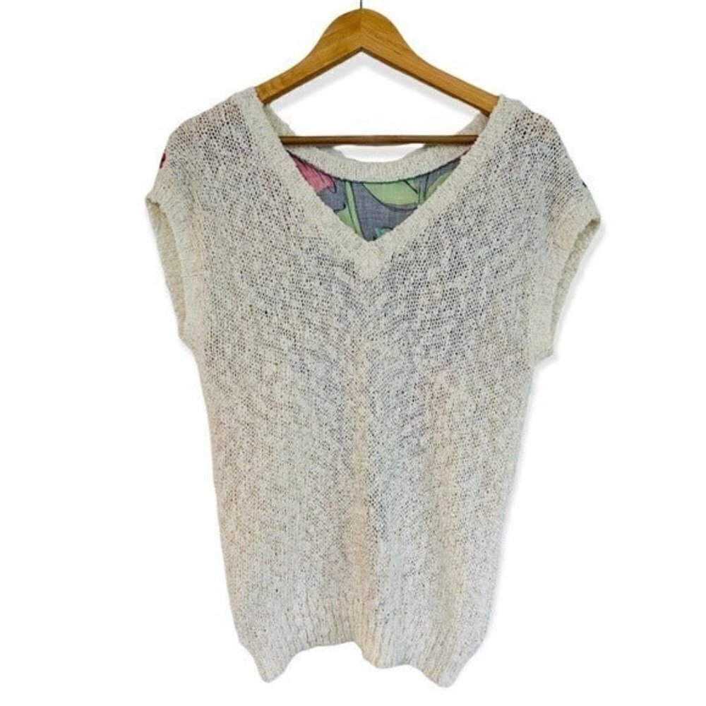 LOUBELLA California Fashions Vintage 80’s Sleeveless Lightweight Sweater Size S - Picture 4 of 10